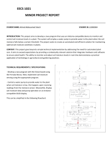EECS 1021 Minor Project Report: Automated Soil Moisture Control System