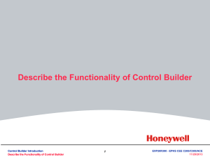 Honeywell Control Builder: Functionality, Navigation & Load Operations