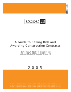 CCDC 23: Guide to Calling Bids & Awarding Construction Contracts (2005)