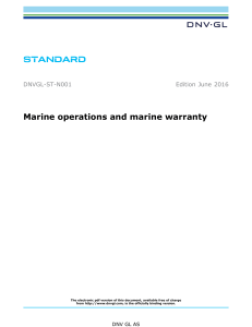 DNVGL-ST-N001: Marine Operations & Warranty Standard (2016)