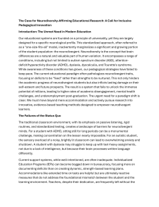 Neurodiversity-Affirming Educational Research: Inclusive Pedagogy