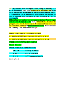 Problemas de programaci&oacute;n lineal: Optimizaci&oacute;n de beneficios y costes