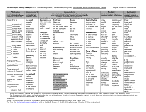 Academic Writing Vocabulary Guide