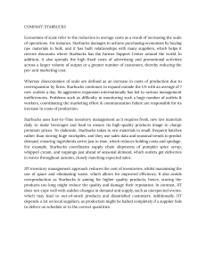 Starbucks: Economies of Scale & JIT Inventory Analysis