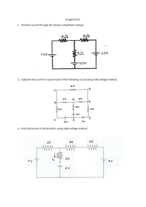 Circuit Analysis Assignment: Nodal & Mesh Analysis
