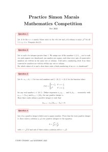 Simon Marais Math Competition Practice Problems