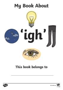 My Book About 'igh' Phonics Worksheet | Early Years Literacy