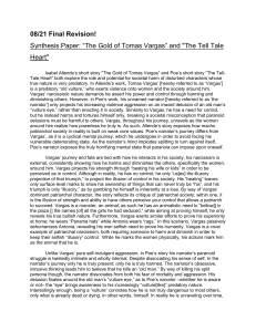Synthesis Paper: The Gold of Tomas Vargas & The Tell-Tale Heart Analysis