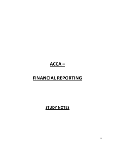 ACCA Financial Reporting Study Notes: Conceptual Framework & IAS/IFRS