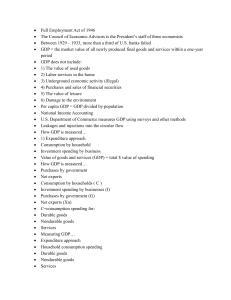 GDP Measurement & Economic Concepts: Full Employment Act & Advisors