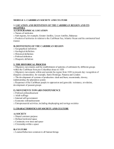 Caribbean Studies Syllabus: Society, Culture, Development & Research