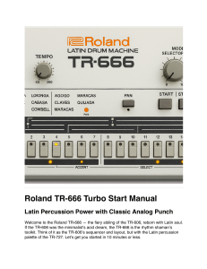 Roland TR-666 Turbo Start Manual: Latin Percussion Drum Machine Guide