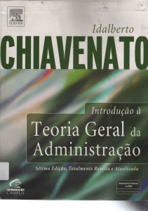 Introdu&ccedil;&atilde;o &agrave; Teoria Geral da Administra&ccedil;&atilde;o - Idalberto Chiavenato