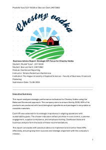 Chestny Vodka KPI Report: Strategic Sustainability & Balanced Scorecard