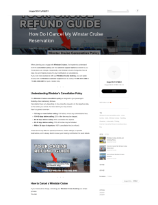 How to Cancel Your Windstar Cruise Reservation: Policy & Support