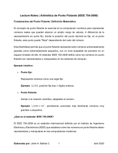 LN8 - Punto Flotante Precisión Simple IEEE 754-2008