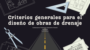 Criterios de dise&ntilde;o de obras de drenaje para carreteras