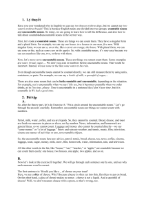 Countable & Uncountable Nouns: English Grammar Lesson & Exercises