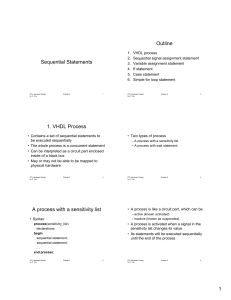 VHDL Sequential Statements: Process, Assignments, If, Case, For Loop