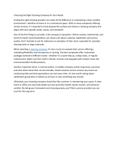 Choosing the Right Cleaning Company: A Comprehensive Guide