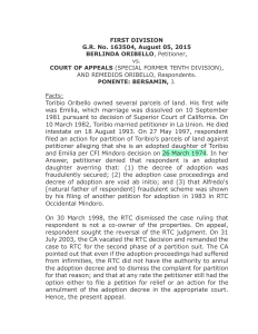 Berlinda Oribello v. CA: Adoption Decree Validity in Partition Suit