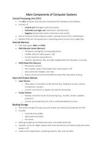 Computer System Components: CPU, Memory, I/O, Storage Explained
