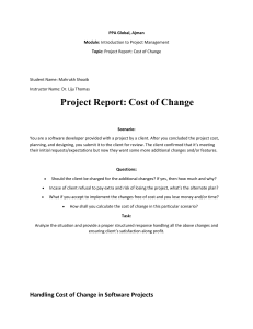 Project Report: Cost of Change in Software Projects
