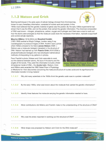 Watson and Crick: DNA Structure Discovery
