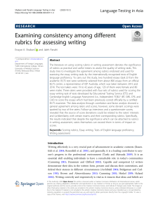 Rubric Consistency in Writing Assessment