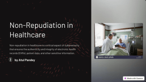 Non-Repudiation in Healthcare: Cybersecurity & EHR Integrity