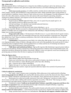 Youth Crime & Victimization: Age-Crime Curve, Drugs, and Education
