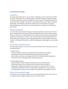Environmental Change: Causes, Effects & Mitigation
