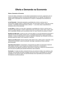 Oferta e Demanda na Economia: Conceitos Fundamentais