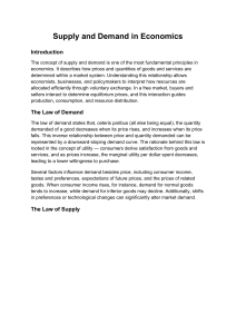 Supply and Demand in Economics: Principles, Equilibrium & Elasticity