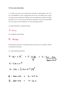 Exerc&iacute;cios de Bombas e Ventiladores Resolvidos