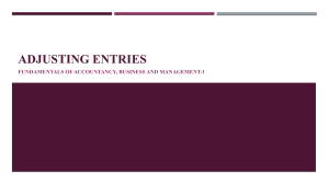 Adjusting Entries: Fundamentals of Accountancy, Business & Management