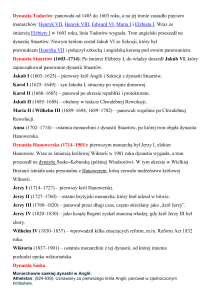 Dynastie Brytyjskie: Tudorowie, Stuartowie, Hanowerowie, Saksończycy, Windsorowie