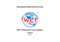 IWCF Drilling Well Control Syllabus Level 2