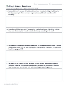 Philosophy Questions: Eudaimonia, Divine Command, and More