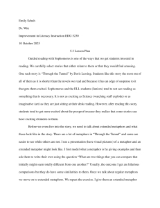 High School Literacy Lesson Plan: "Through the Tunnel" Metaphors