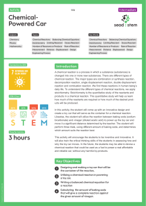 Chemical-Powered Car STEM Activity: Reactions, Stoichiometry & Design