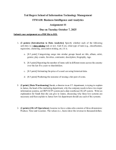 Business Intelligence & Analytics Assignment