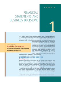 Financial Statements & Business Decisions: Maxidrive Case