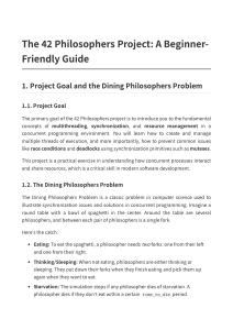 The 42 Philosophers Project: Multithreading & Synchronization Guide
