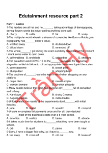 Edutainment English Lexico & Word Form Exercises - Part 2