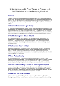 Understanding Light: Waves, Photons & Quantum Electrodynamics Guide