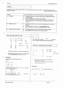 Matrices: Definitions, Operations, Determinants & Inverse (STPM Syllabus)