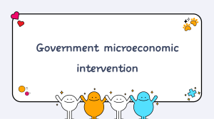 Government Microeconomic Intervention: Market Failure, Taxes & Subsidies