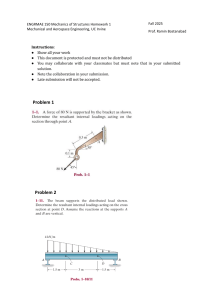ENGRMAE 150 Mechanics of Structures Homework 1 - UC Irvine