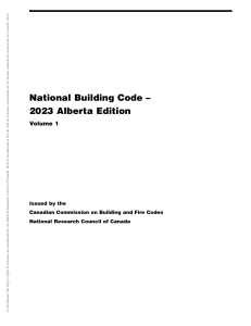 National Building Code – 2023 Alberta Edition Volume 1 | NRC